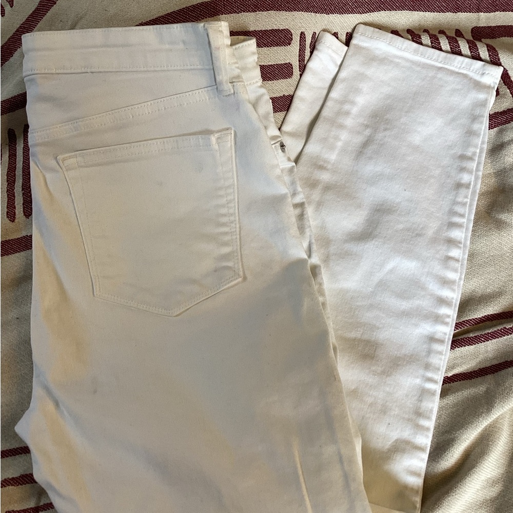 Lucky Brand White Denim Ava Skinny Jeans 12